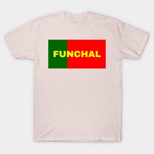 Funchal City in Portuguese Flag Colors T-Shirt